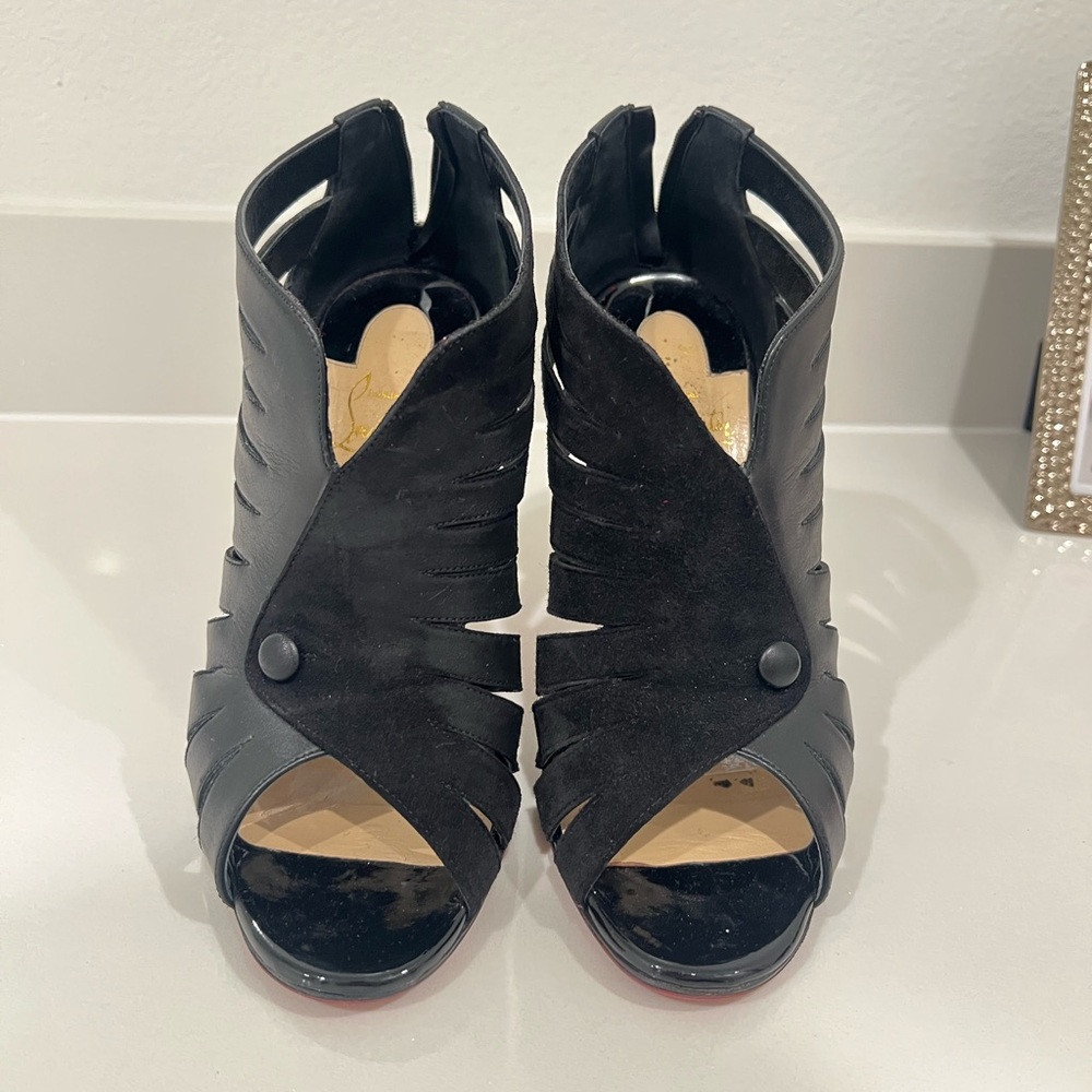 Christian Louboutin black Peep-Toe Heels